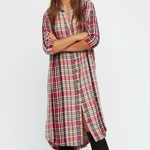 Free People Tops - NWOT Loralei Plaid Button Down Top